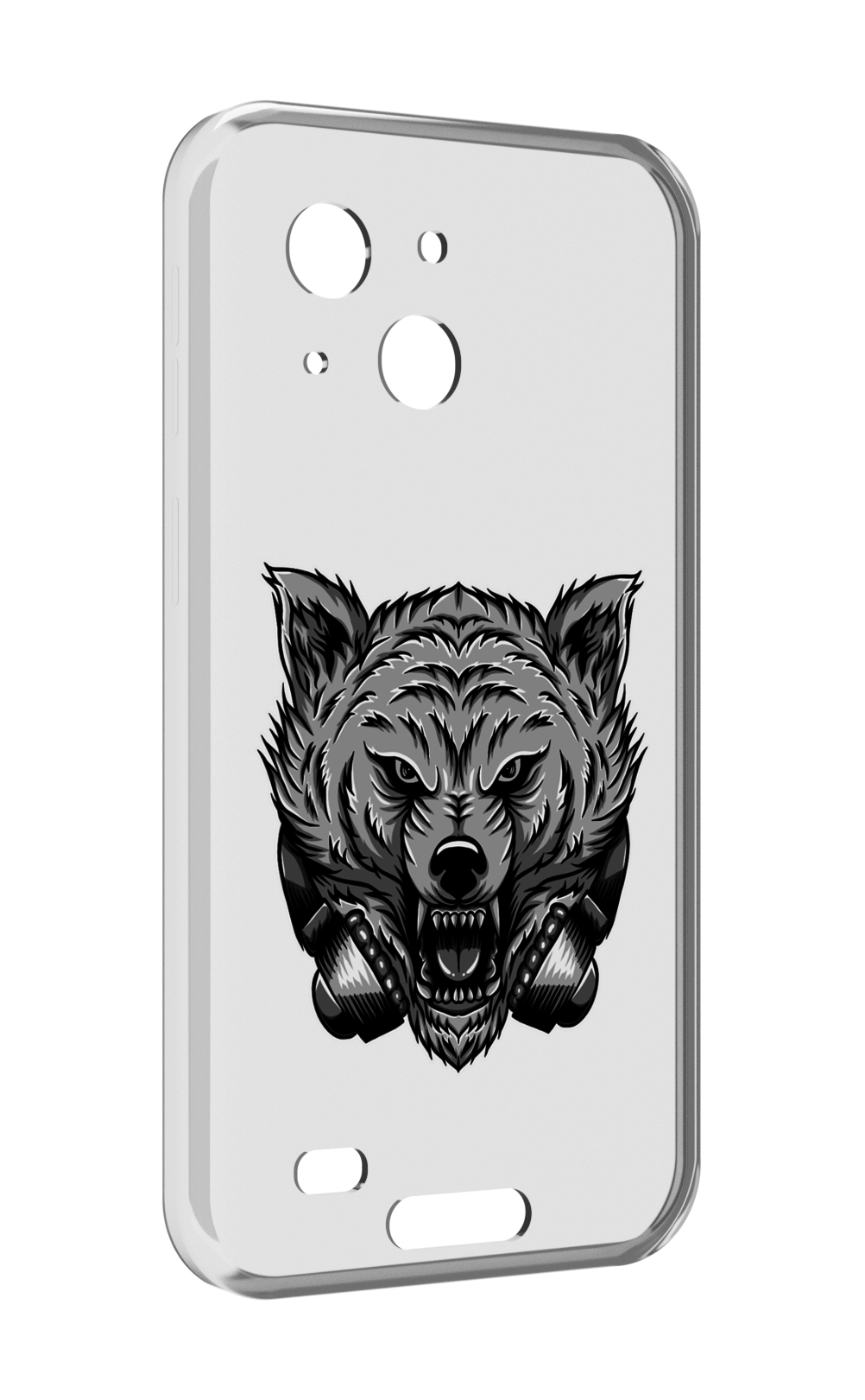 

Чехол MyPads Волк-в-наушниках мужской для Oukitel WP20 / WP20 Pro, Прозрачный, Tocco