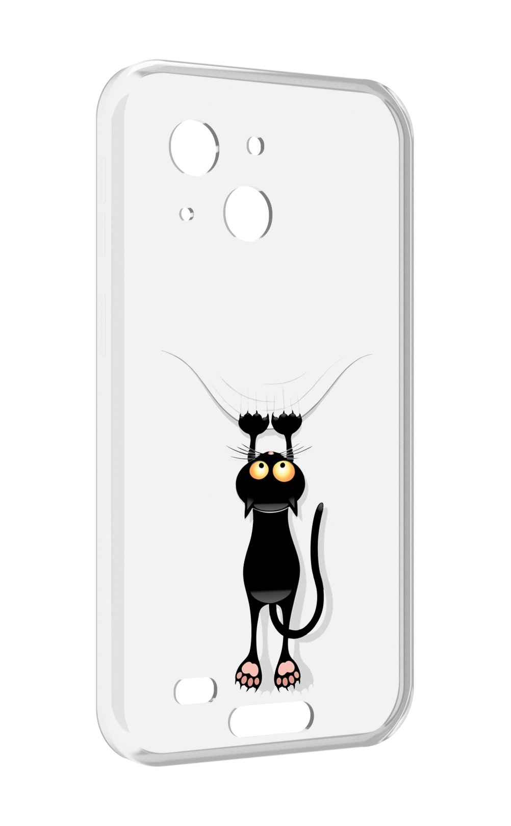 

Чехол MyPads Висячий-кот для Oukitel WP20 / WP20 Pro, Прозрачный, Tocco