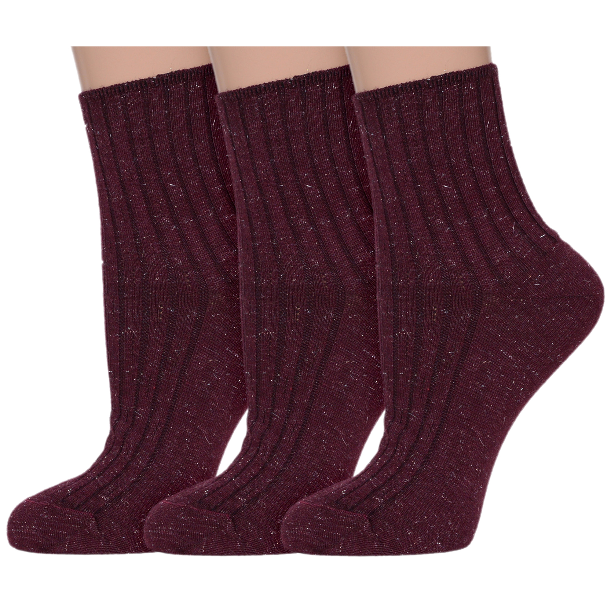 

Комплект носков женских Rusocks 3-Ж3-13041 бордовых 23-25, Бордовый, 3-Ж3-13041