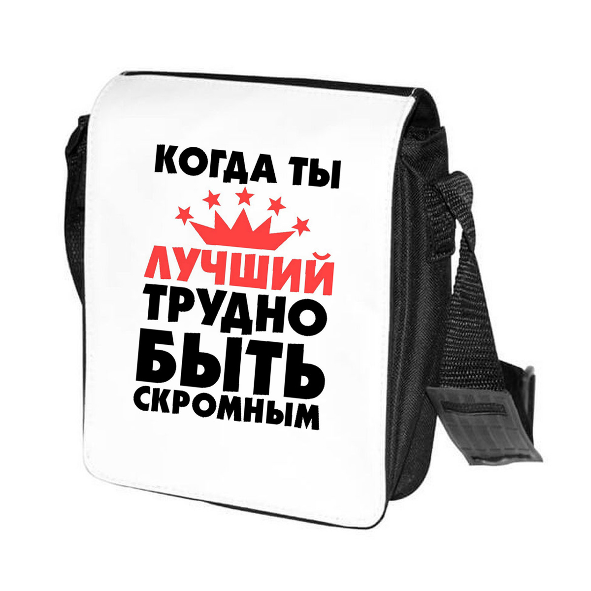 

Сумка унисекс CoolPodarok CN0114214 черно-белый, Черный;белый, CN0114214