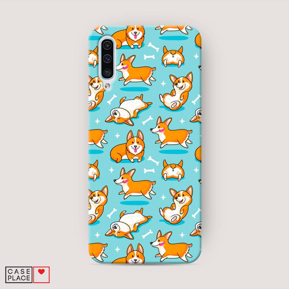 

Пластиковый чехол "Веселые корги" на Samsung Galaxy A50, 27720-1