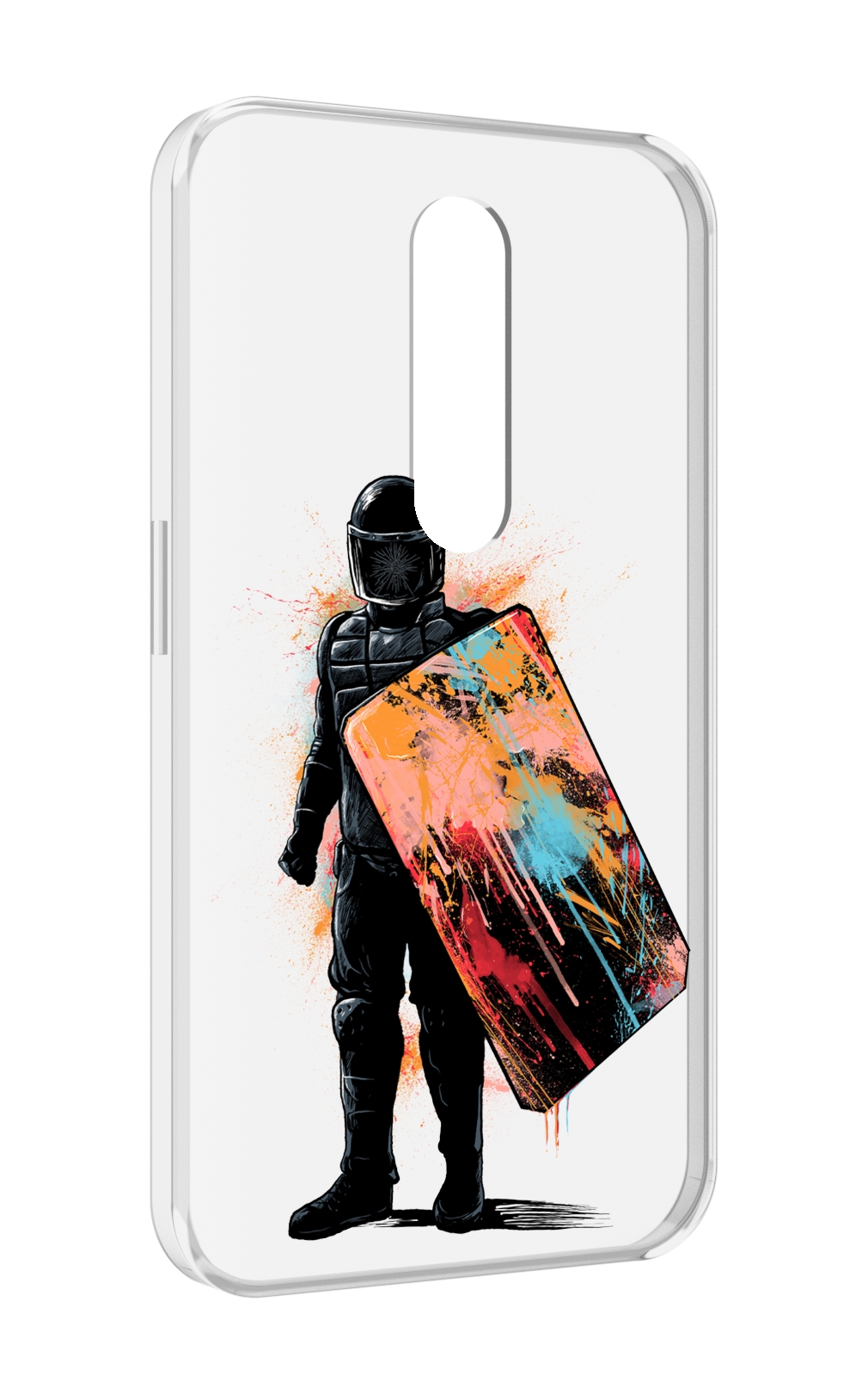 

Чехол MyPads солдат с красочным щитом для Motorola Moto X Force (XT1585 / XT1581), Прозрачный, Tocco