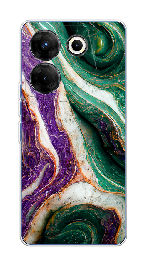 

Чехол на Tecno Camon 20 Pro 5G "Фиолетово-зеленый мрамор", Зеленый;фиолетовый, 304050-1