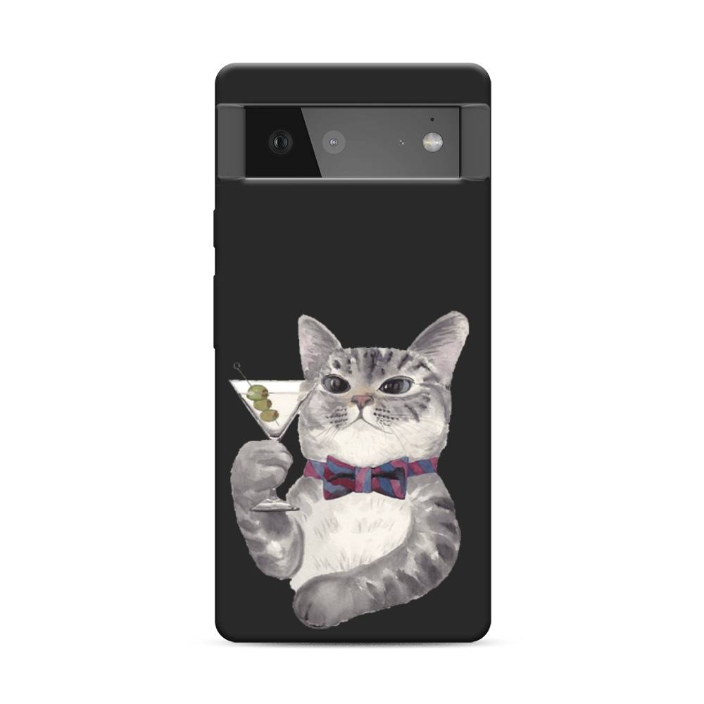 

Матовый силиконовый чехол "Кот джентльмен" на Google Pixel 6, Кот джентльмен