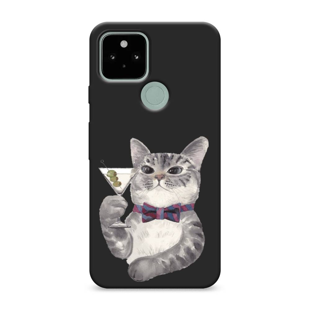 

Матовый силиконовый чехол "Кот джентльмен" на Google Pixel 5A, Кот джентльмен