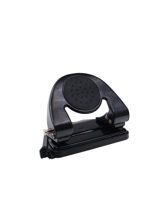 Дырокол 20 л. QREDO, металлический, с выдвижной линейкой, черный