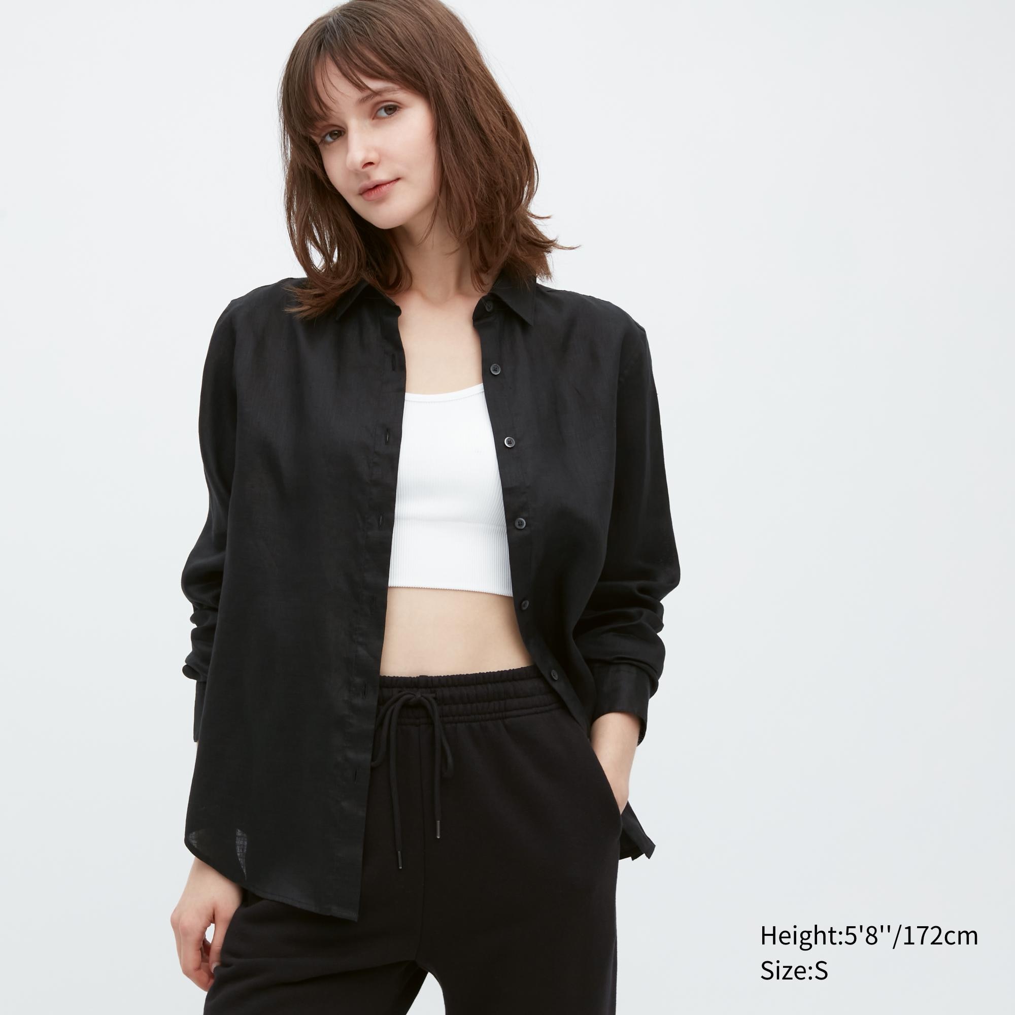 

Рубашка женская UNIQLO 455749COL09 черная 2XL (доставка из-за рубежа), 455749COL09