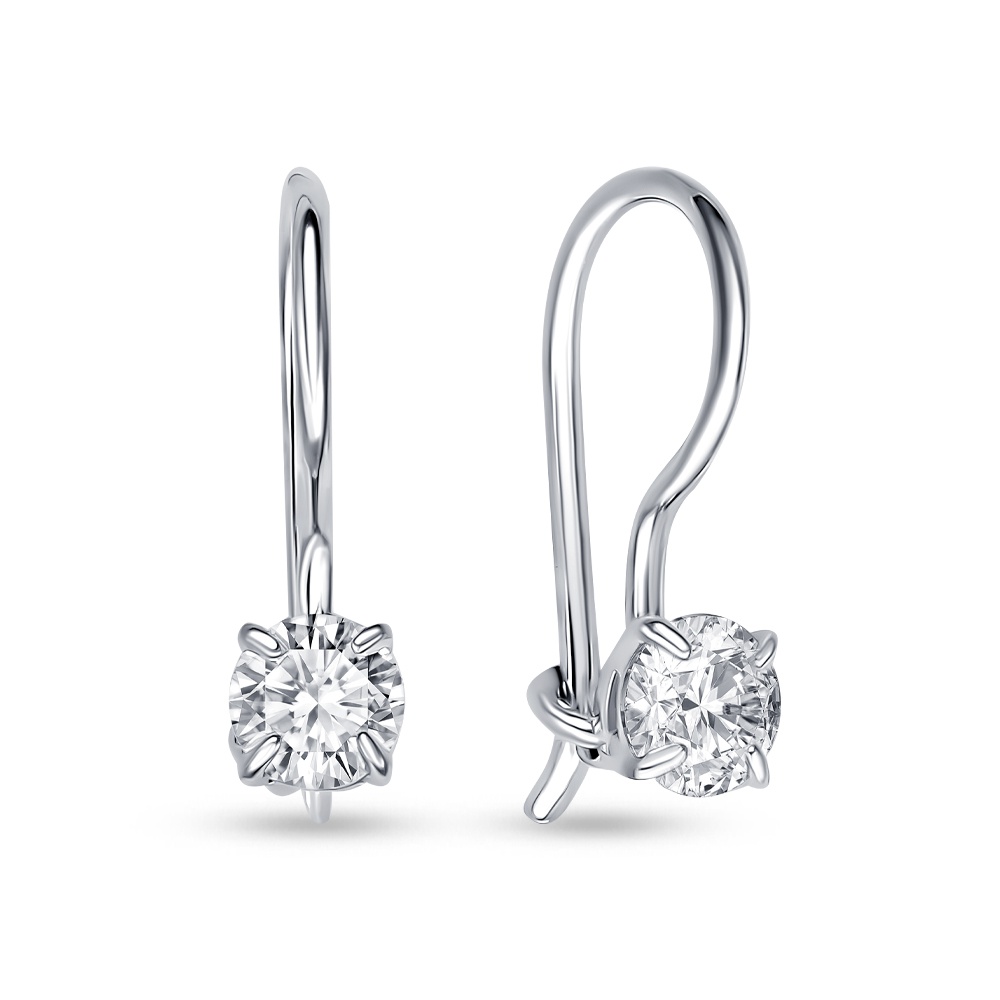 

Серьги из серебра 585Gold 902000942, фианит, 902000942