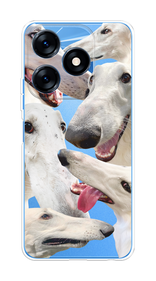 

Чехол на Tecno Spark 10/10C "Собака с длинным носом", Белый;бежевый;розовый, 303550-1
