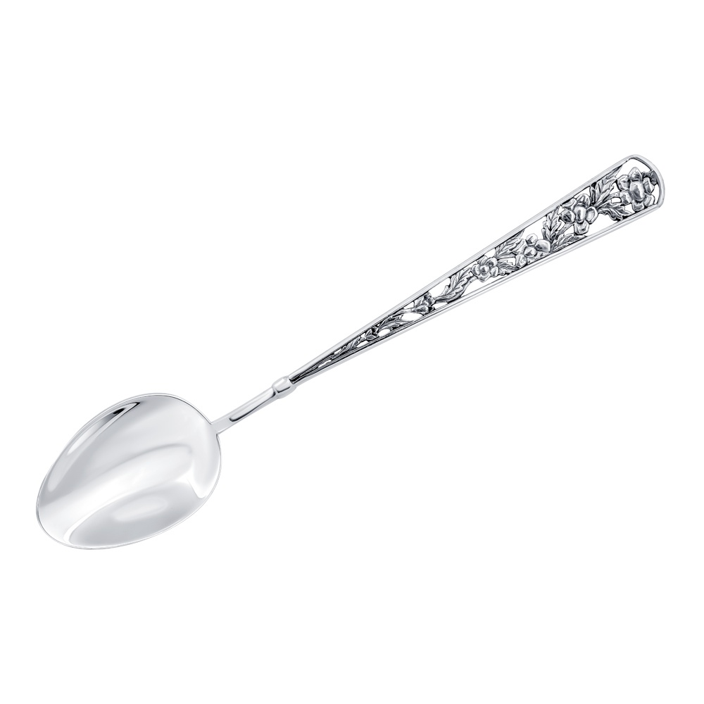 

Чайная ложка из серебра 585Gold 719000145, без вставки, 719000145