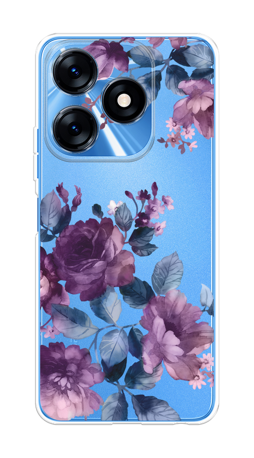 

Чехол на Tecno Spark 10/10C "Purple Blossoms", Синий;фиолетовый, 303550-1