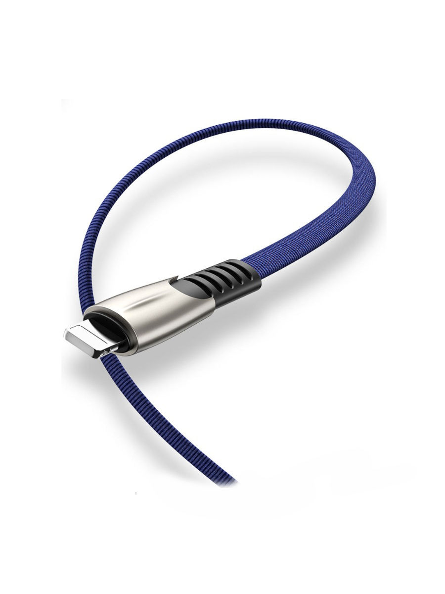 

USB-кабель для зарядки 2.4А с iPhone-разъемом, 1 м, синий