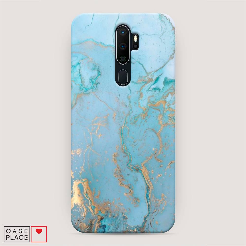 

Пластиковый чехол "Голубой мрамор рисунок" на Oppo A9 (2020), 251920-2