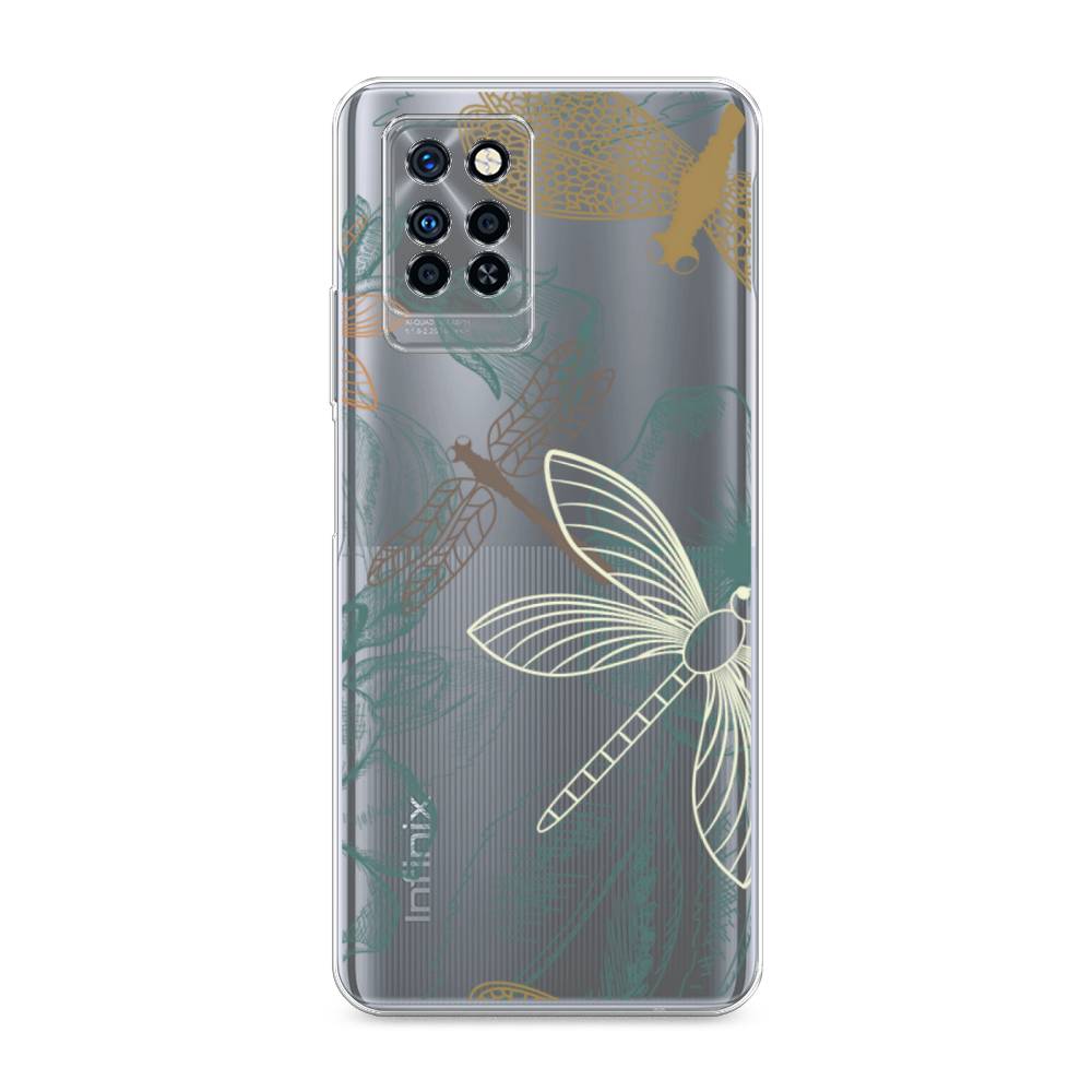 

Чехол Awog на Infinix Note 10 Pro "Тени стрекоз", Разноцветный, 3100150-8