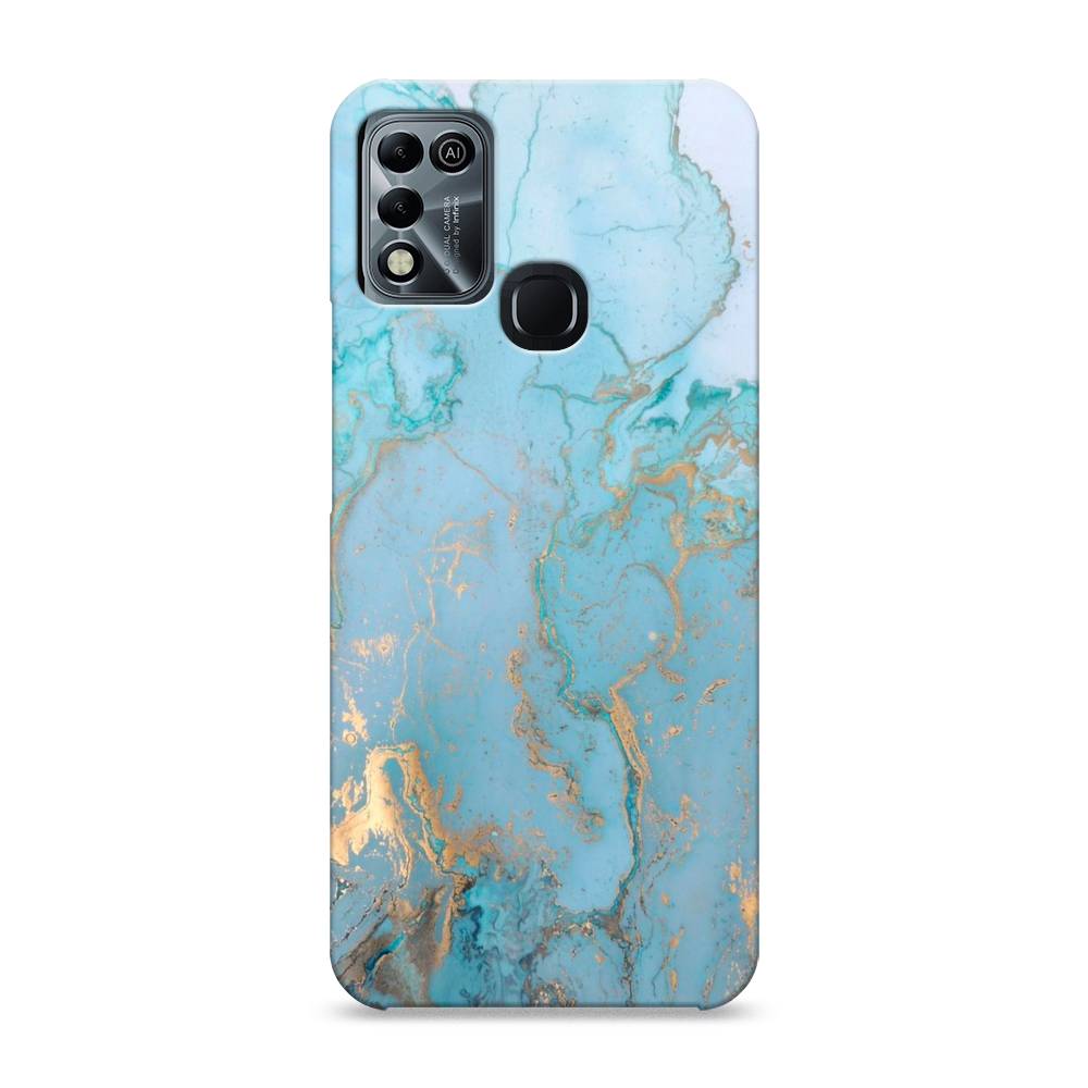 

Пластиковый чехол "Голубой мрамор рисунок" на Infinix HOT 10 Play, 3100620-2