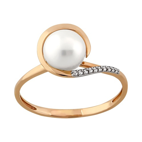 

Кольцо из красного золота с жемчугом/фианитом р. 17,5 Гранат 3.10.11.0275.14-1851, 3.10.11.0275.14-1851