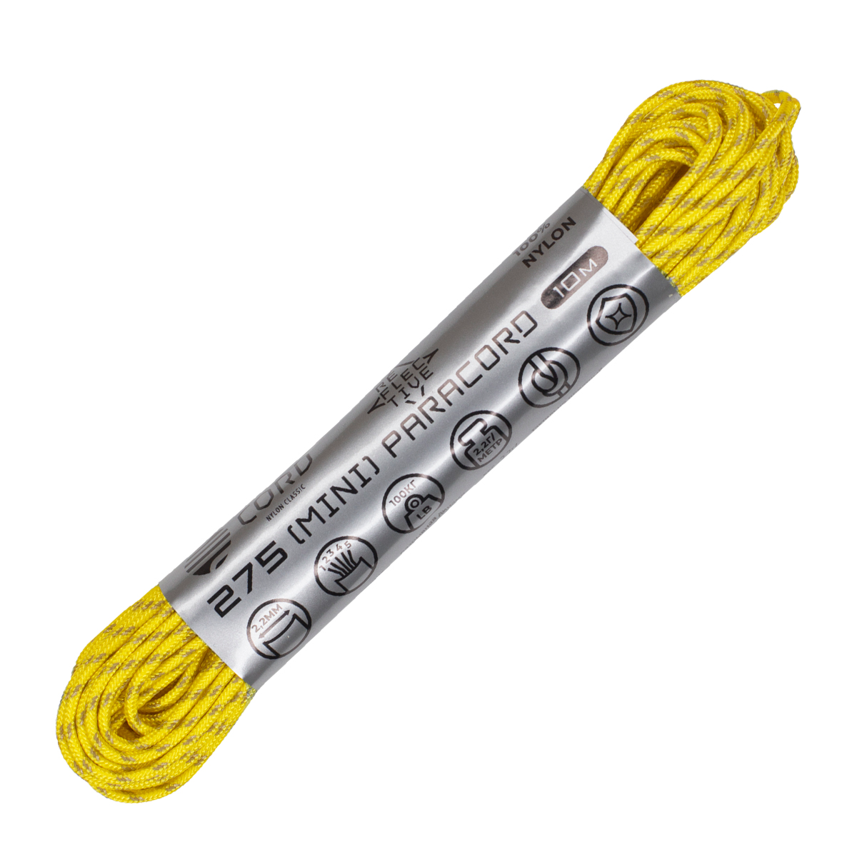 

Паракорд 550 CORD nylon 10м световозвращающий (lemon), Классический