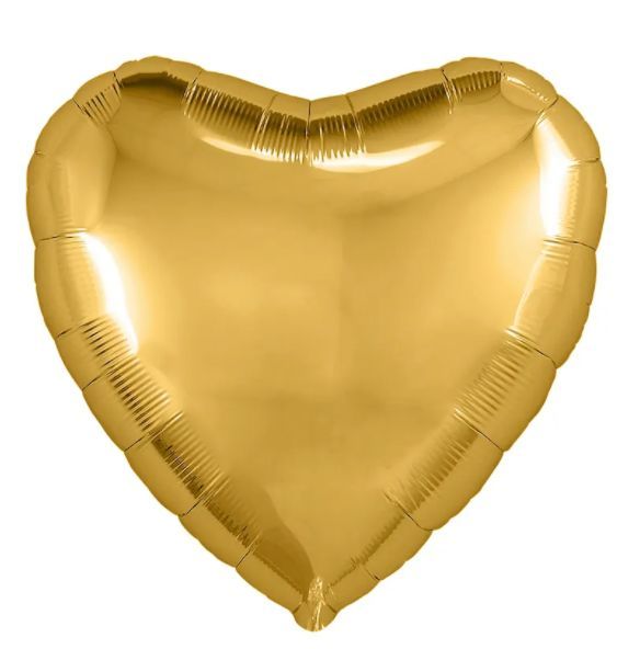 

Шар Up&Up фольгированный Сердце золото 18 дюймов Heart Sharped Gold 5 шт., Сердце