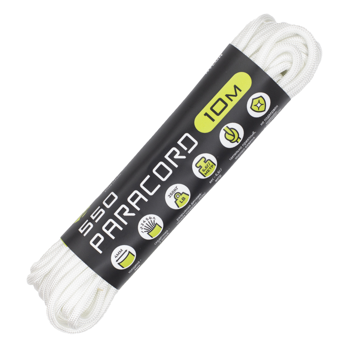 

Паракорд 550 CORD nylon 10м (white), Классический