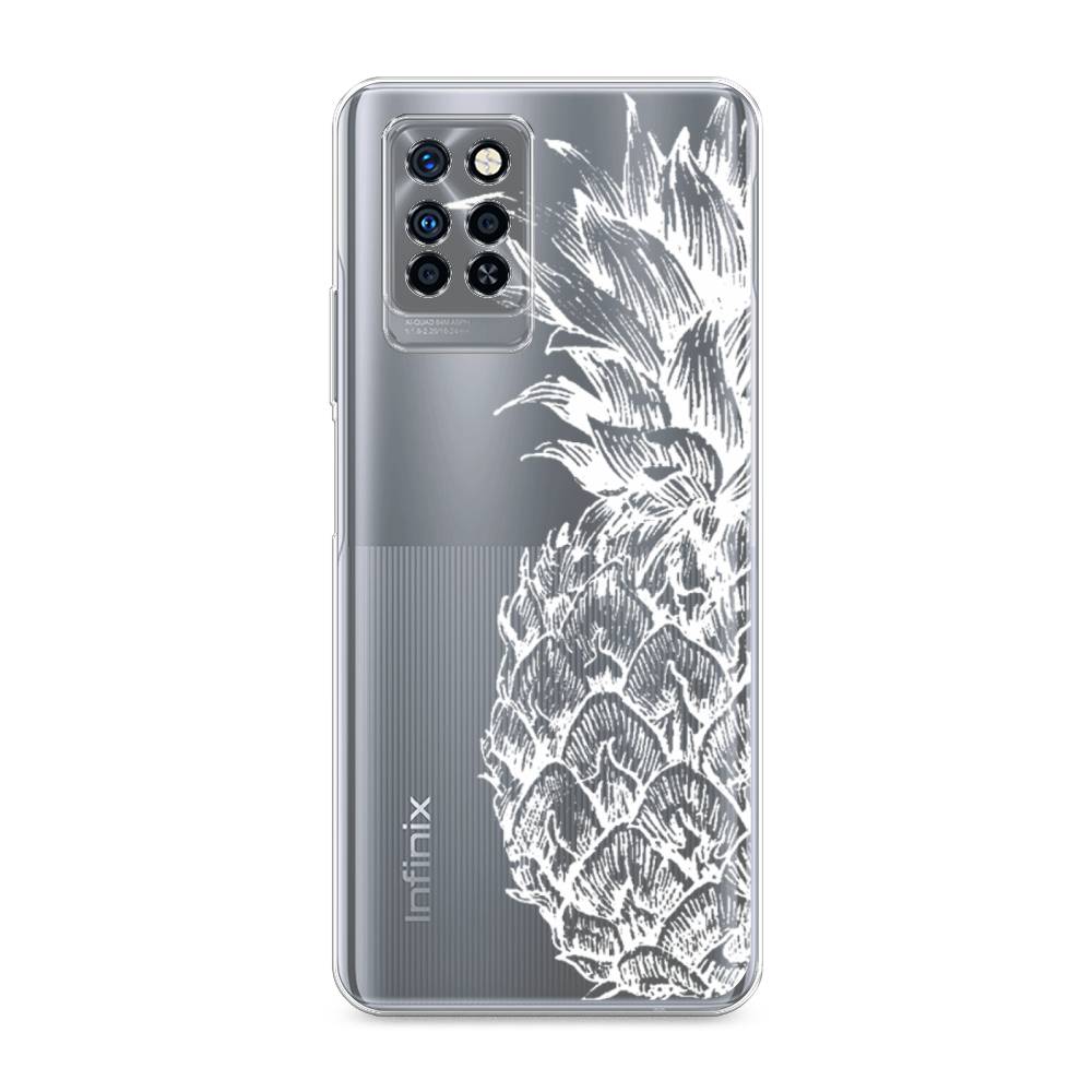 фото Чехол awog "ананас графика белая" для infinix note 10 pro