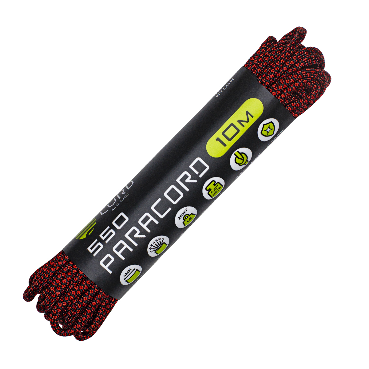

Паракорд 550 CORD nylon 10м (red snake), Классический