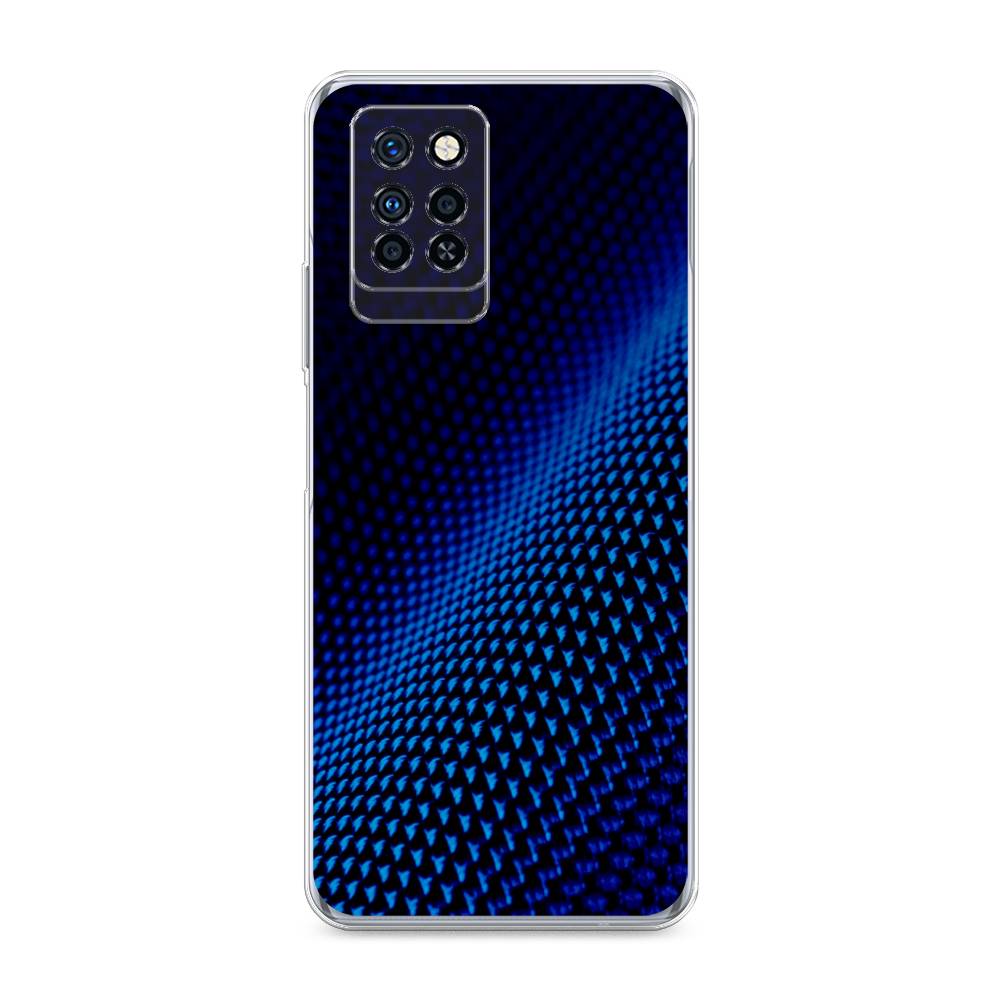 фото Чехол awog "синий карбон" для infinix note 10 pro