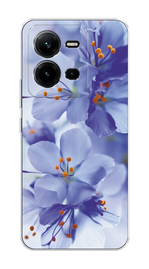 

Чехол на Vivo V25/V25e "Фиолетовые цветки", Фиолетовый;синий, 267750-1