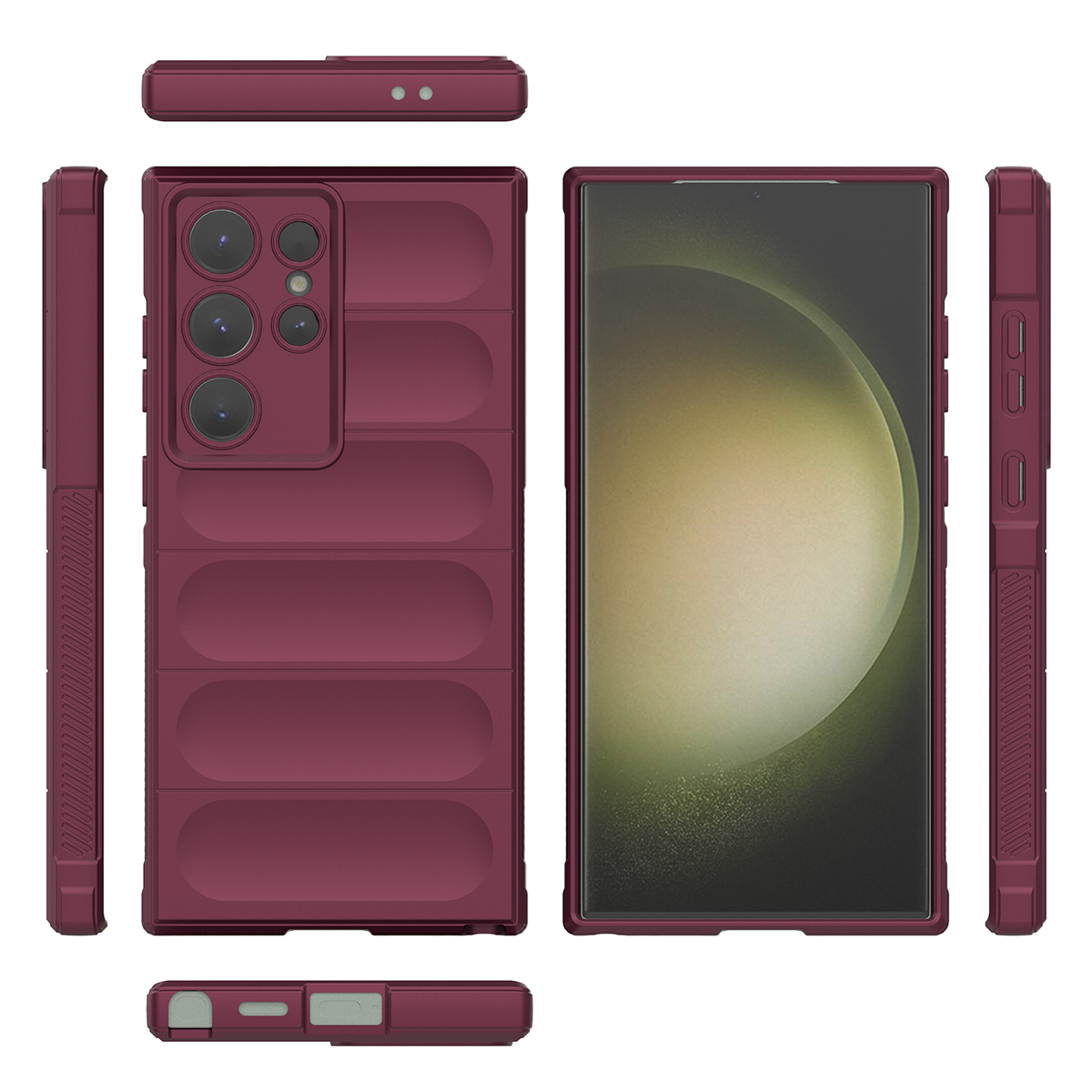 

Противоударный чехол Flexible Case для Samsung Galaxy S24 Ultra ,бордовый, 431191805