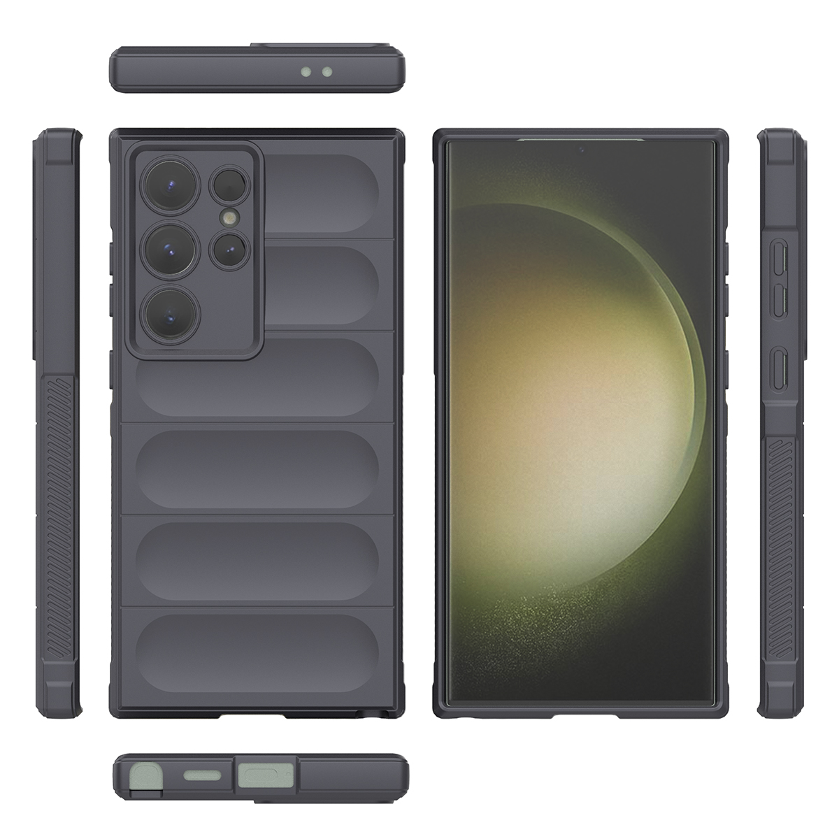 

Противоударный чехол Flexible Case для Samsung Galaxy S24 Ultra ,серый, 431191805