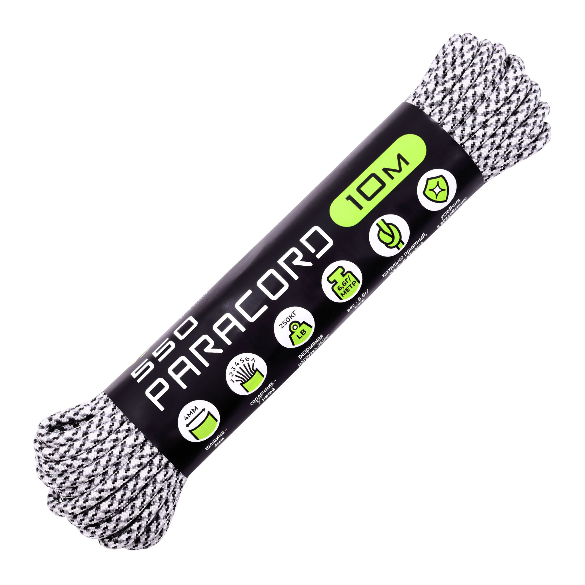 

Паракорд 550 CORD nylon 10м (arctic camo), Классический