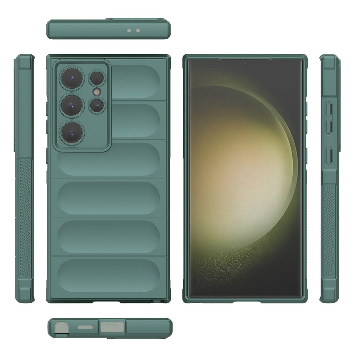 

Противоударный чехол Flexible Case для Samsung Galaxy S24 Ultra ,зеленый, 431191805