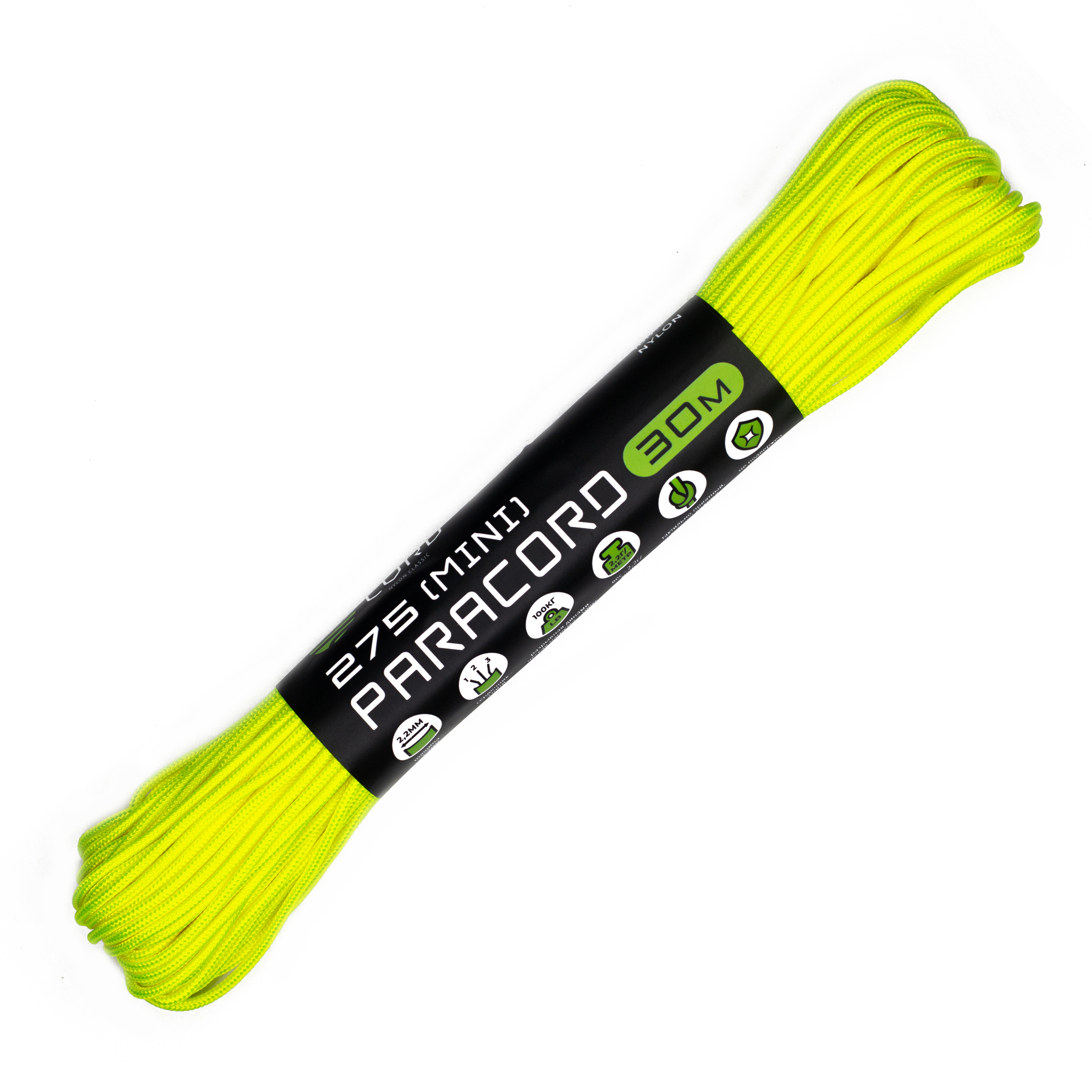 

Паракорд 275 (мини) CORD nylon 30м (neon yellow), Мини