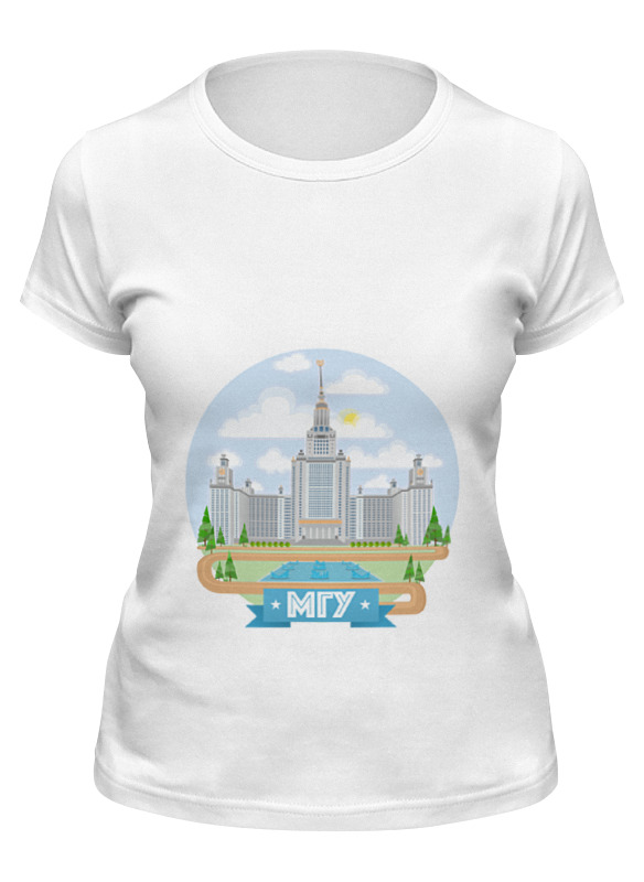 

Футболка женская Printio Мгу белая 2XL, Белый, Мгу