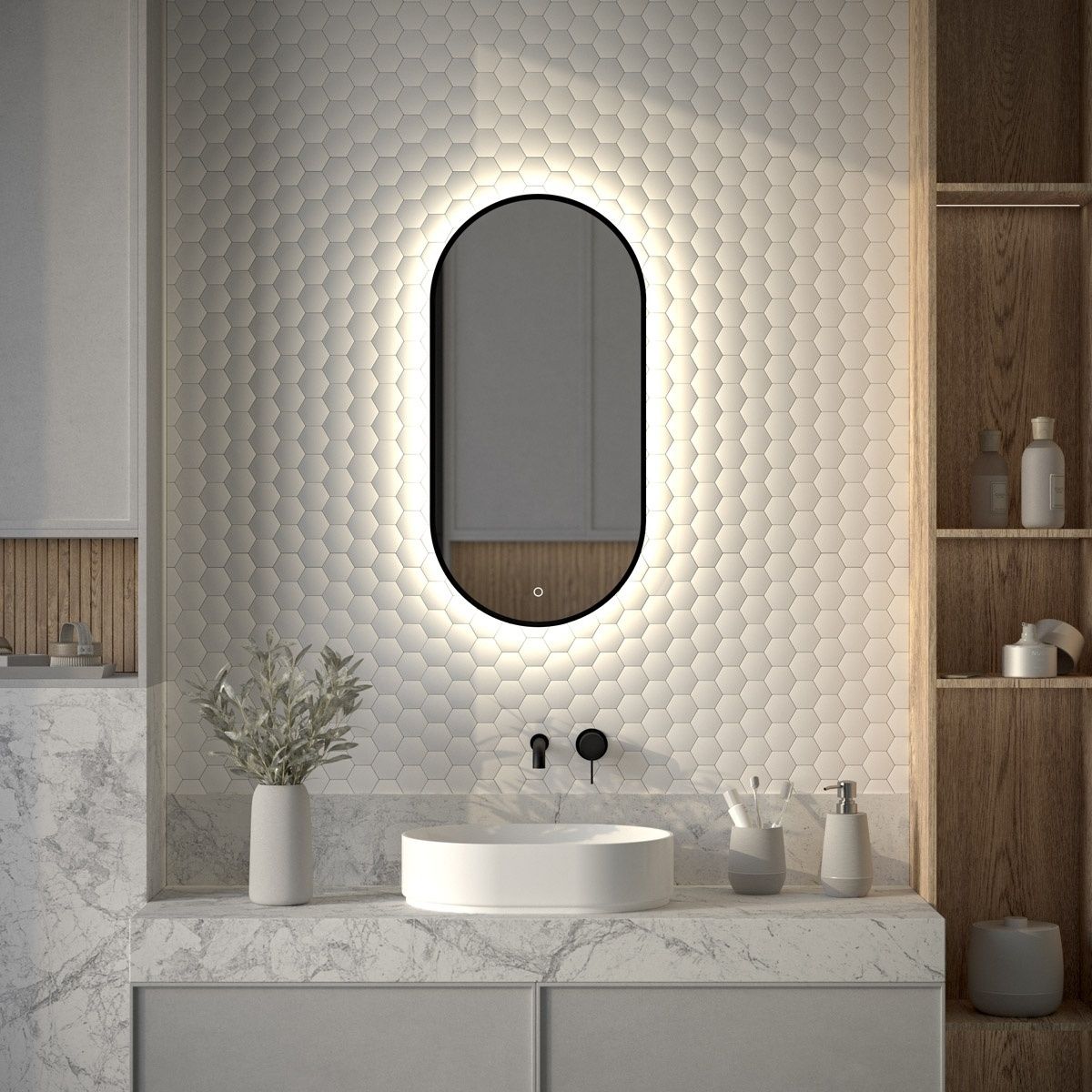 

Зеркало настенное Defesto AURA 40 х 80 см, Серебристый