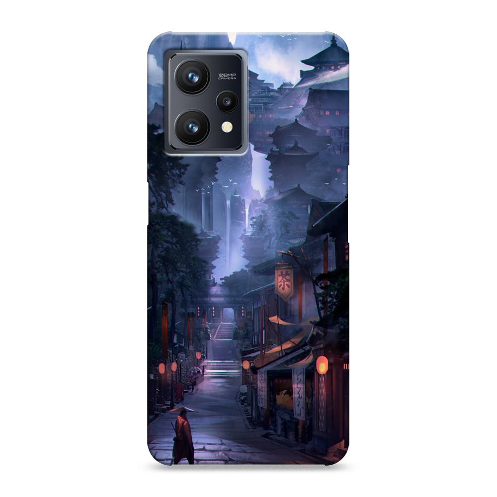 

Пластиковый чехол "Одинокий самурай" на Realme 9, 257220-7