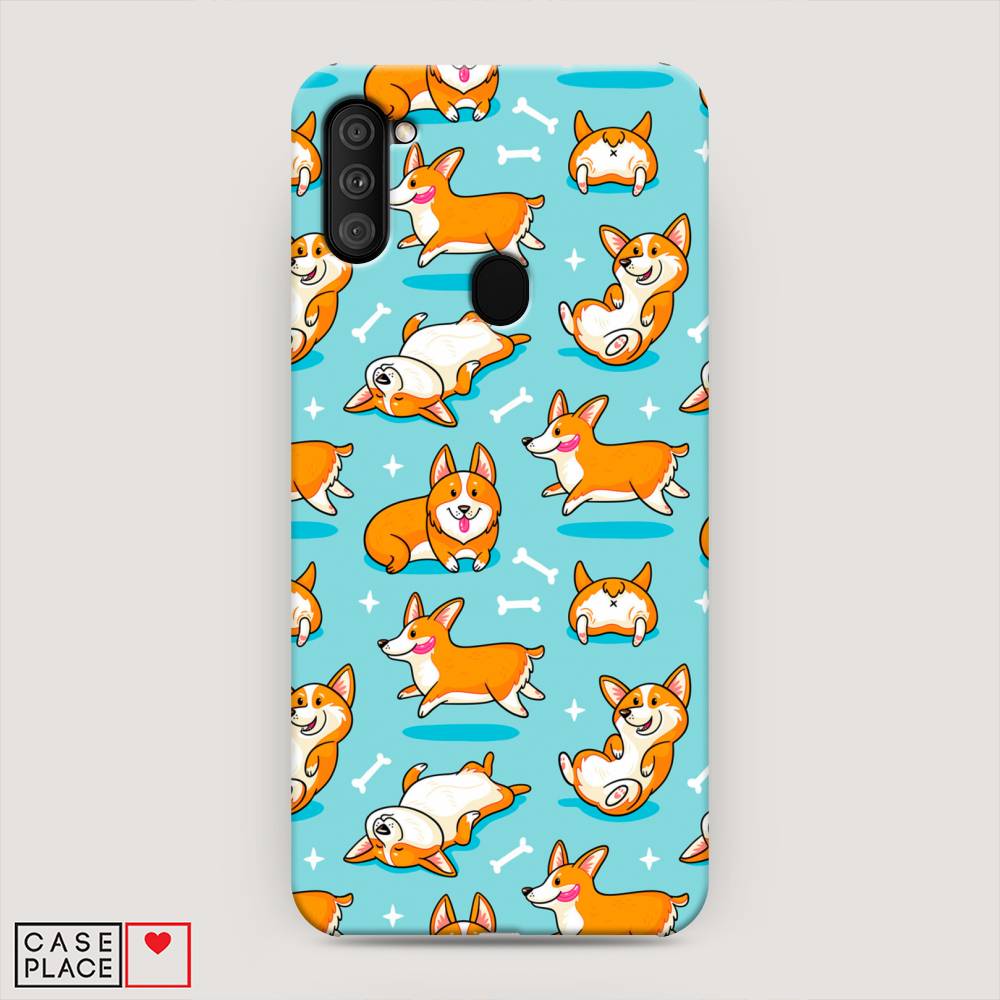 

Пластиковый чехол "Веселые корги" на Samsung Galaxy A11, 2100120-1
