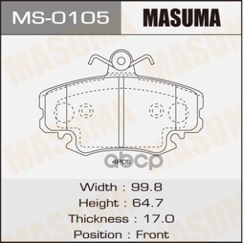 

Тормозные колодки MASUMA дисковые ms0105