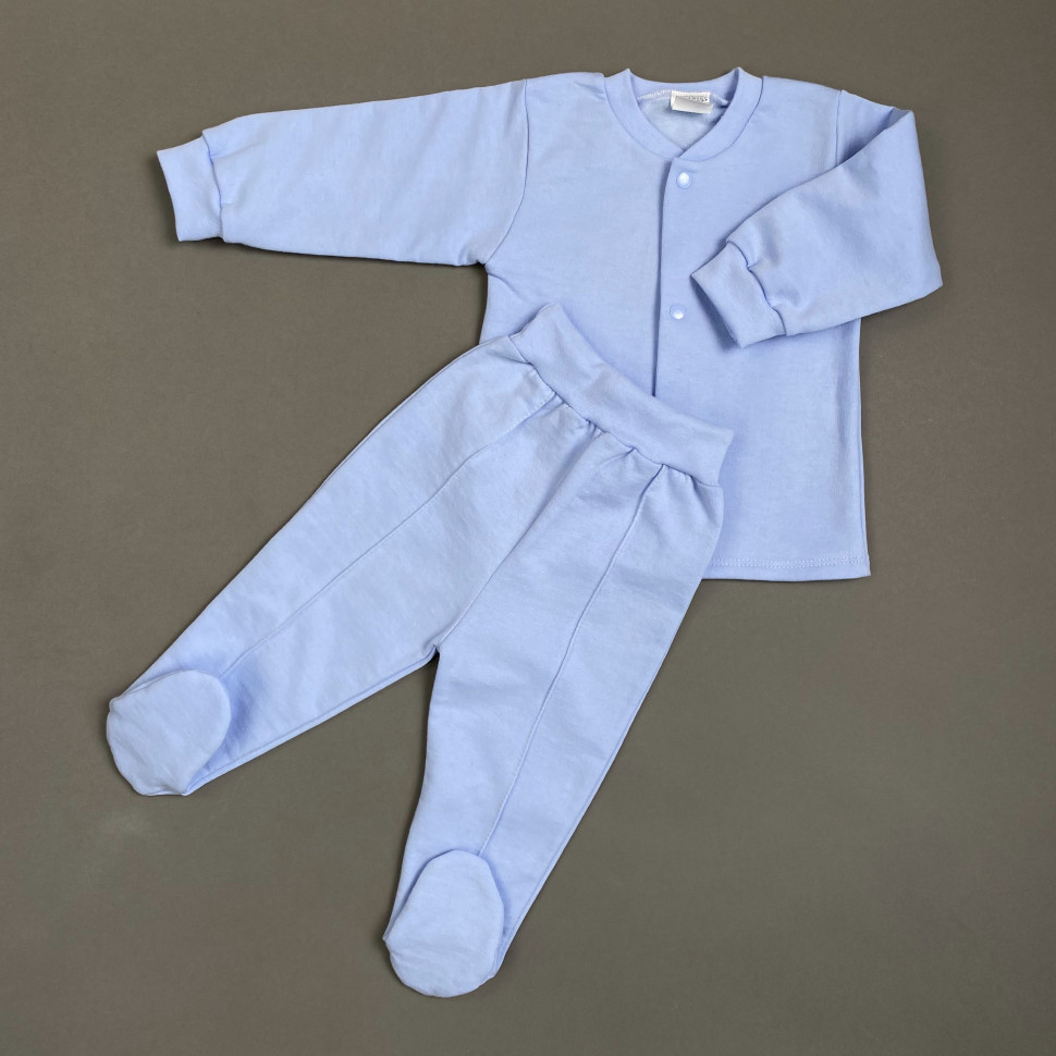Комплект одежды детский Clariss Базовая коллекция, голубой, 56 комплект из 2х ползунков с открытыми ножками голубой с принтом gulliver 6 9 м