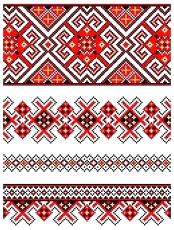 

Рисунок на ткани «Узоры русские 4»