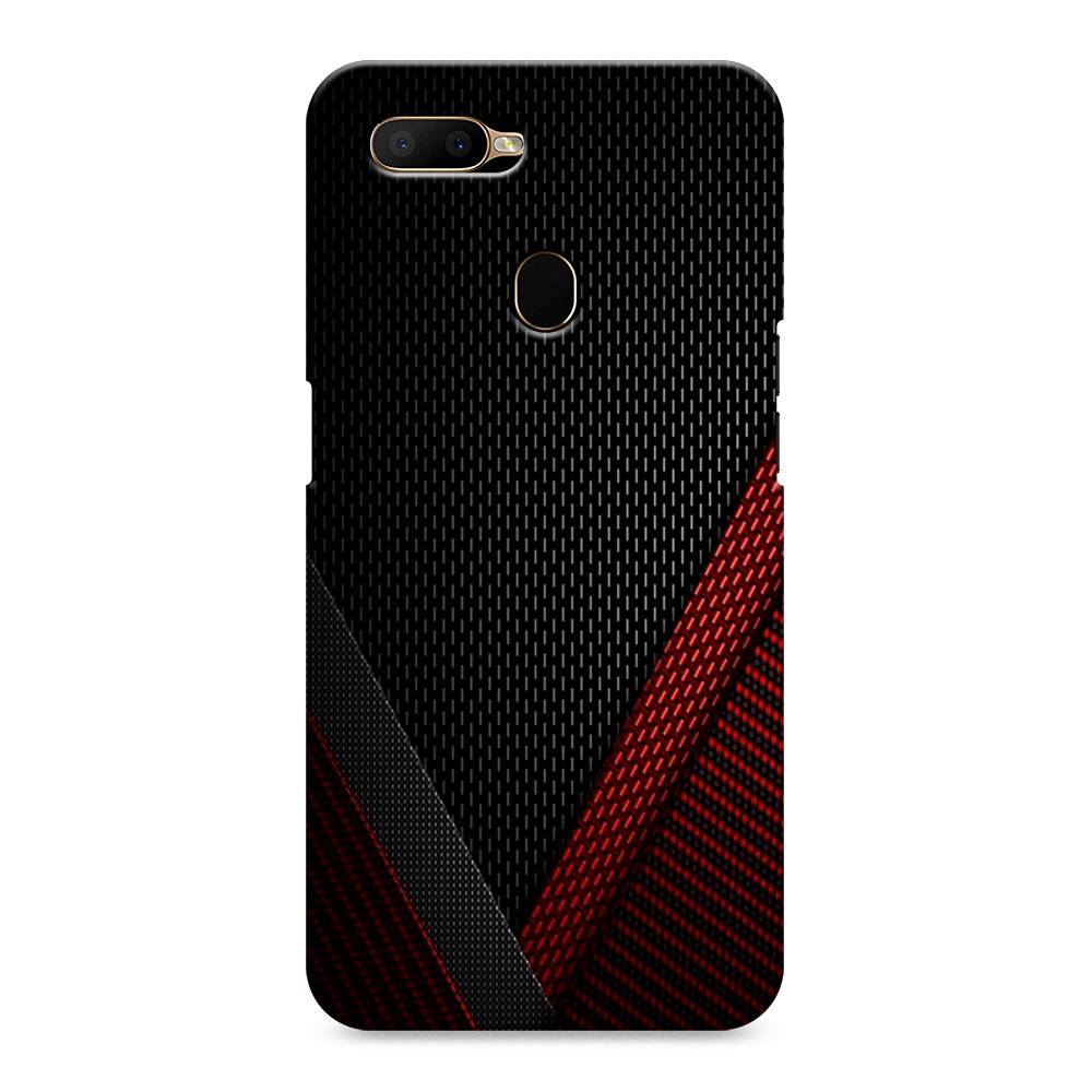 

Пластиковый чехол "Красный карбон" на Oppo A5s, 252320-2