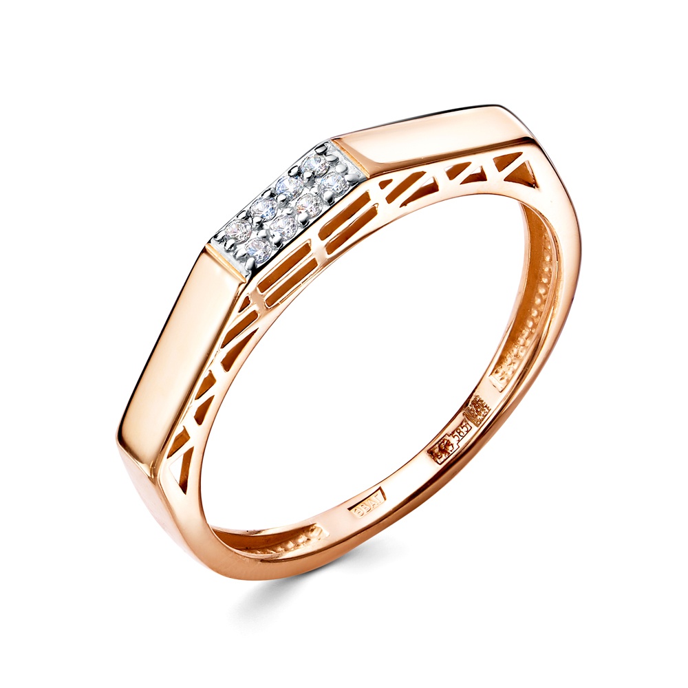 

Кольцо из золота р.  585Gold 301012618, фианит, 301012618