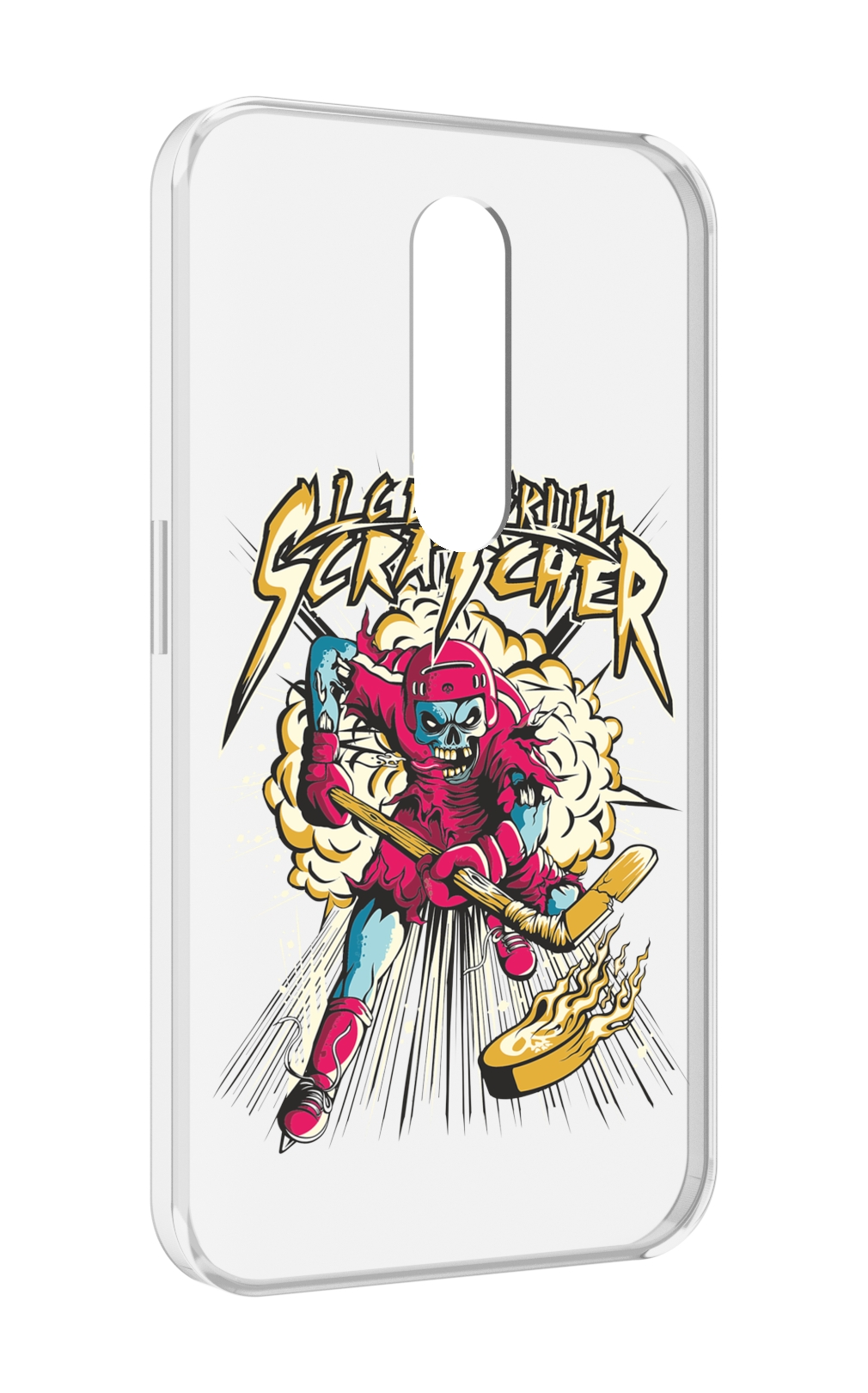 

Чехол MyPads нарисованный скелет хоккеист для Motorola Moto X Force (XT1585 / XT1581), Прозрачный, Tocco