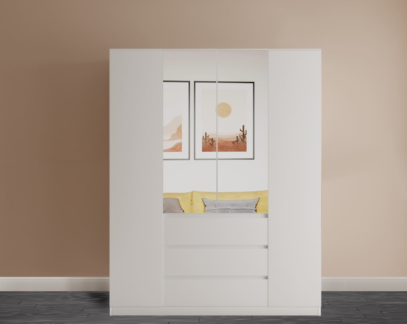 

Шкаф распашной QualisMebel Грааль Extra, 1600х600х2000, Белый, Грааль Extra