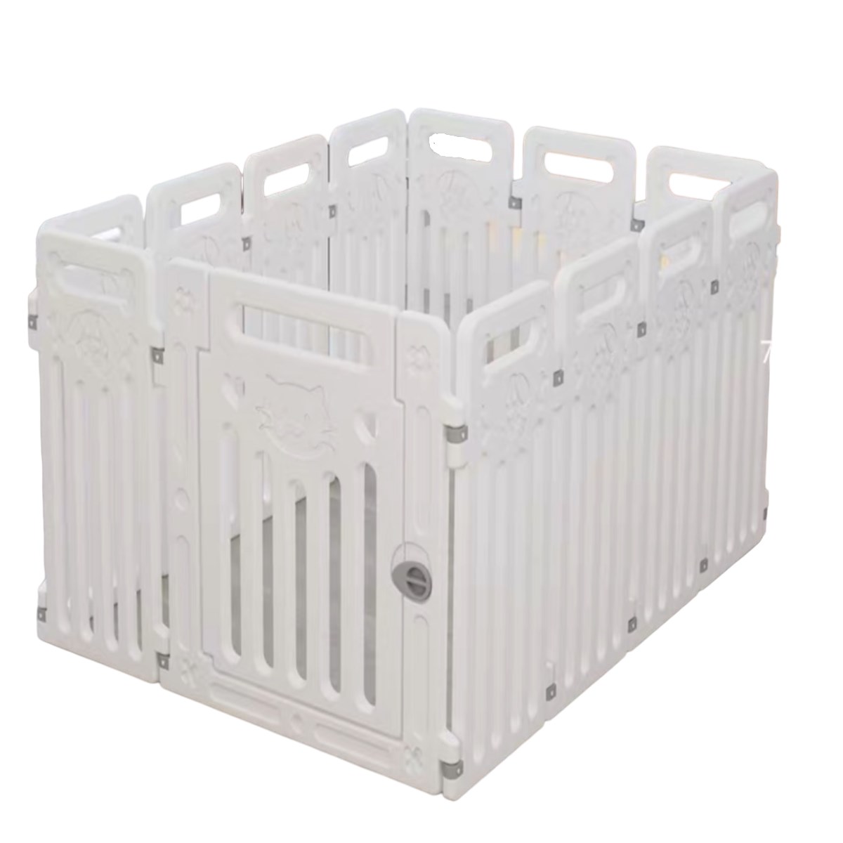 

Вольер для собак Bentfores, с дверцей, белый, пластик, 12 секций по 73х35 см, Вольер сборный для домашних животных