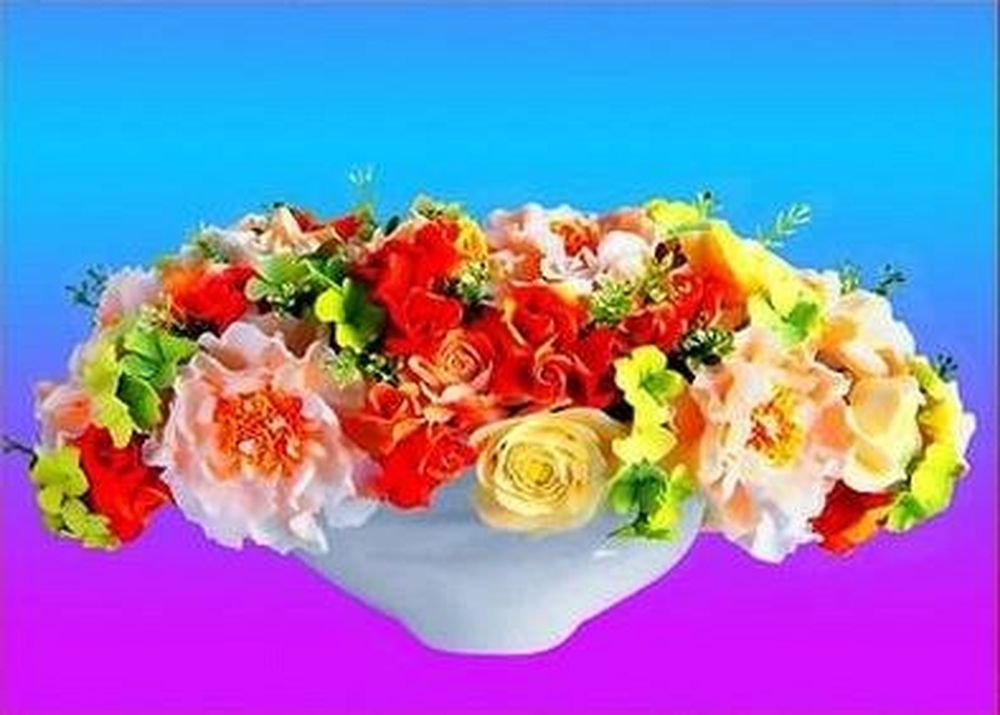 

Рисунок на ткани «Вазон с цветами»