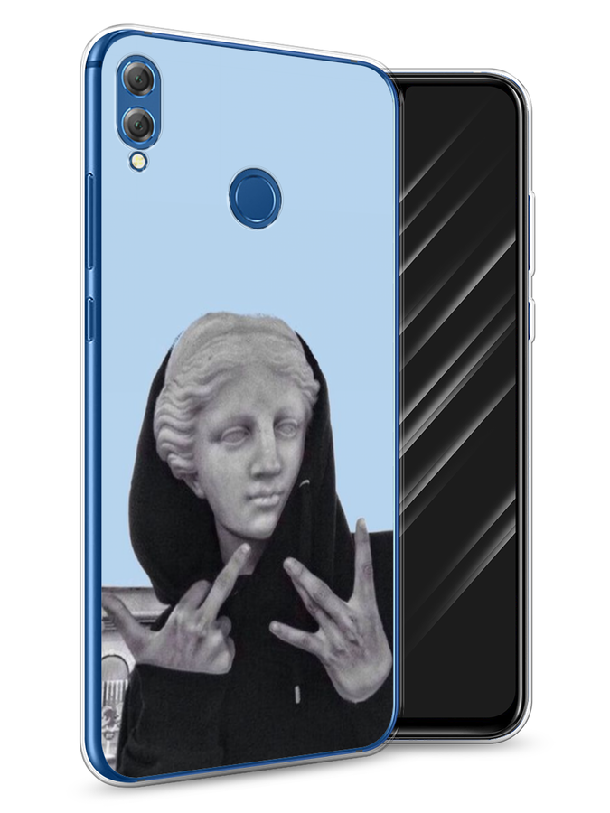 

Чехол Awog на Honor 8X "SWAG статуя", Голубой, 66750-9