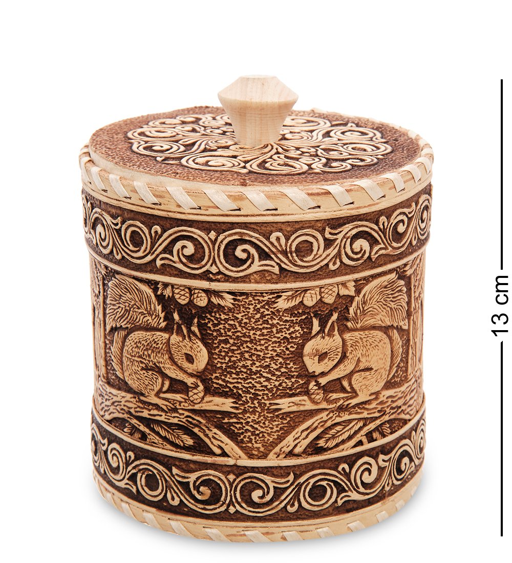 

Туесок Белки на ветке (береста), AT2160259