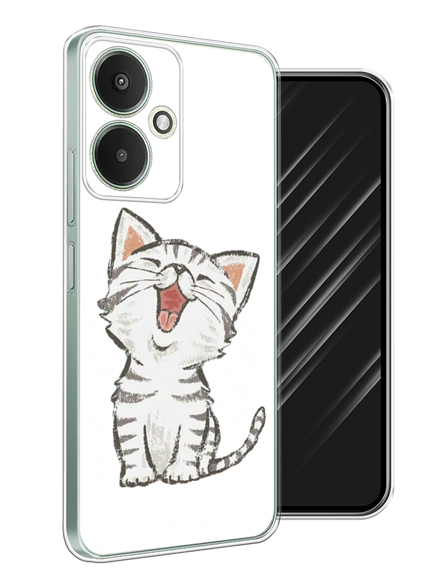 

Чехол Awog на Xiaomi Redmi 13C 5G "Котенок рисованный", Серый;белый, 321150-1