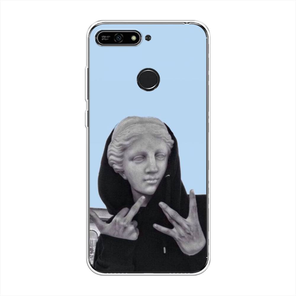 

Чехол Awog на Honor 7A Pro "SWAG статуя", Голубой, 65450-9