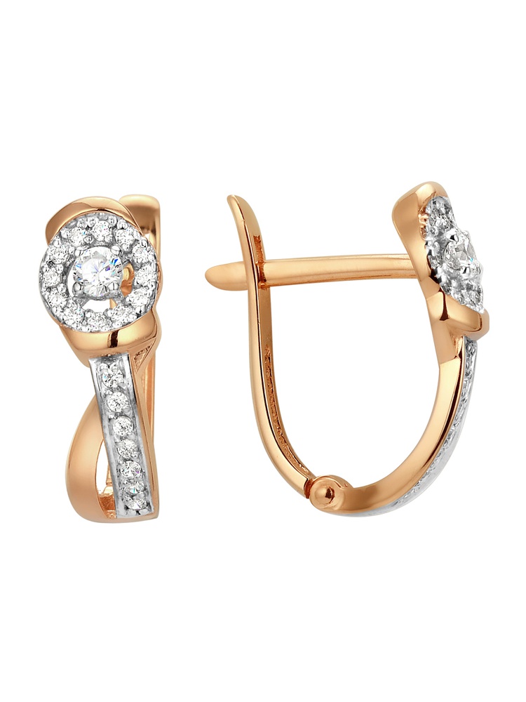 

Серьги из золота 585Gold 302007332, фианит, 302007332